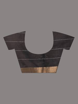 elegant brown art silk saree with checkered design 5