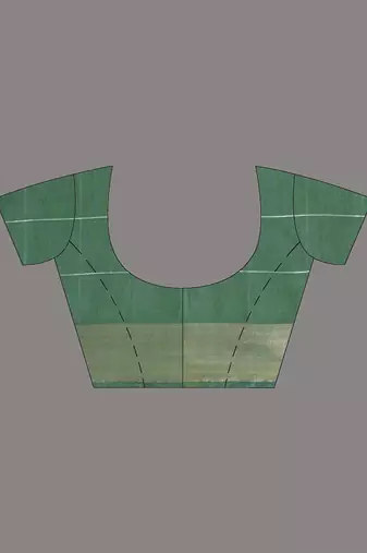 elegant green art silk saree with checkered design