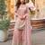 pink embroidered palazzo style salwar suit