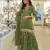 green embroidered palazzo style salwar suit