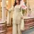 white embroidered palazzo style salwar suit