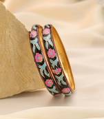 Multi color hand painted meenakari bangle
