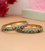 Multi color hand painted meenakari bangle