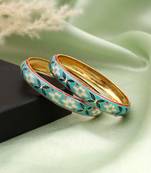 Multi color hand painted meenakari bangle