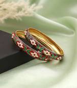 Multi color hand painted meenakari bangle
