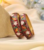 Multi color hand painted meenakari bangle