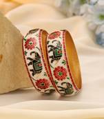 Multi color hand painted meenakari bangle