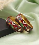 Multi color hand painted meenakari bangle