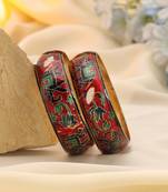 Multi color hand painted meenakari bangle