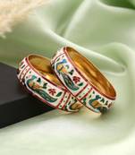 Multi color hand painted meenakari bangle