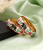 Multi color hand painted meenakari bangle