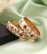 Multi color hand painted meenakari bangle