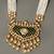Gold plated kundan green stones necklace set