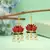 Maroon color lots design meenakari earrings