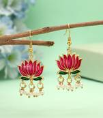 Rani color lots design meenakari earrings