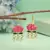 Pink color lots design meenakari earrings