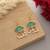 Green color lots design meenakari earrings