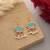 Turquoise color lots design meenakari earrings