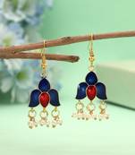Blue color meenakari earrings