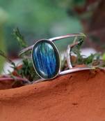 Labradorite stone bracelet | handmade 925 sterling silver jewelry | boho gemstone healing bracelet | gift for her