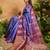 elegant handloom weaving paper silk blend saree