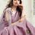Purple linen saree with blouse