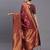 Brown silk saree with blouse