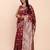 Maroon banarasi silk saree with blouse