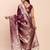Purple banarasi silk saree with blouse