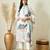 Off white linen kurta pant set