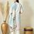 Off white linen kurta pant set