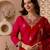 Red ethnic silk blend kurta set with dupatta
