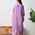 Purple roman silk kurta pant set