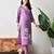 Purple roman silk kurta pant set