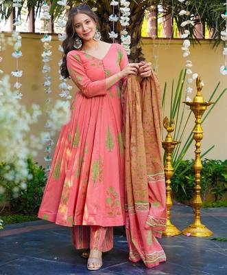 Pink muslin digital printed palazzo suit 3