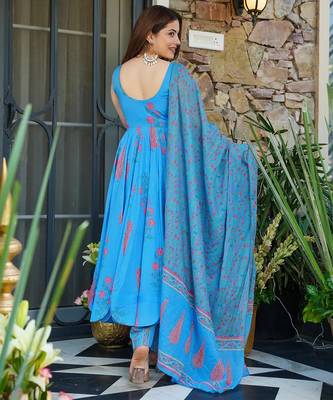 Firozi muslin digital printed palazzo suit 2