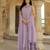 Lilac georgette embroidered gown 