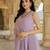 Lilac georgette embroidered gown 