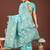 Sky blue banarasi silk saree with blouse