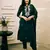 Green ethnic cotton silk kurta set with dupatta