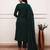 Green ethnic cotton silk kurta set with dupatta