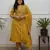 Mustard ethnic cotton silk kurta set with dupatta