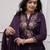 Wine ethnic cotton silk kurta set with dupatta