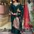 Green embroidered ethnic suit