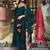 Green embroidered ethnic suit