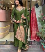 Mahendi embroidered ethnic suit