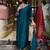 Teal embroidered ethnic suit