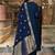 Navy blue embroidered ethnic suit