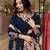 Navy blue embroidered ethnic suit