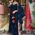 Navy blue embroidered ethnic suit